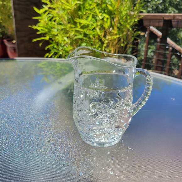 VINTAGE Lead Crystal small pitcher/vase 6"H - Picture 9 of 10